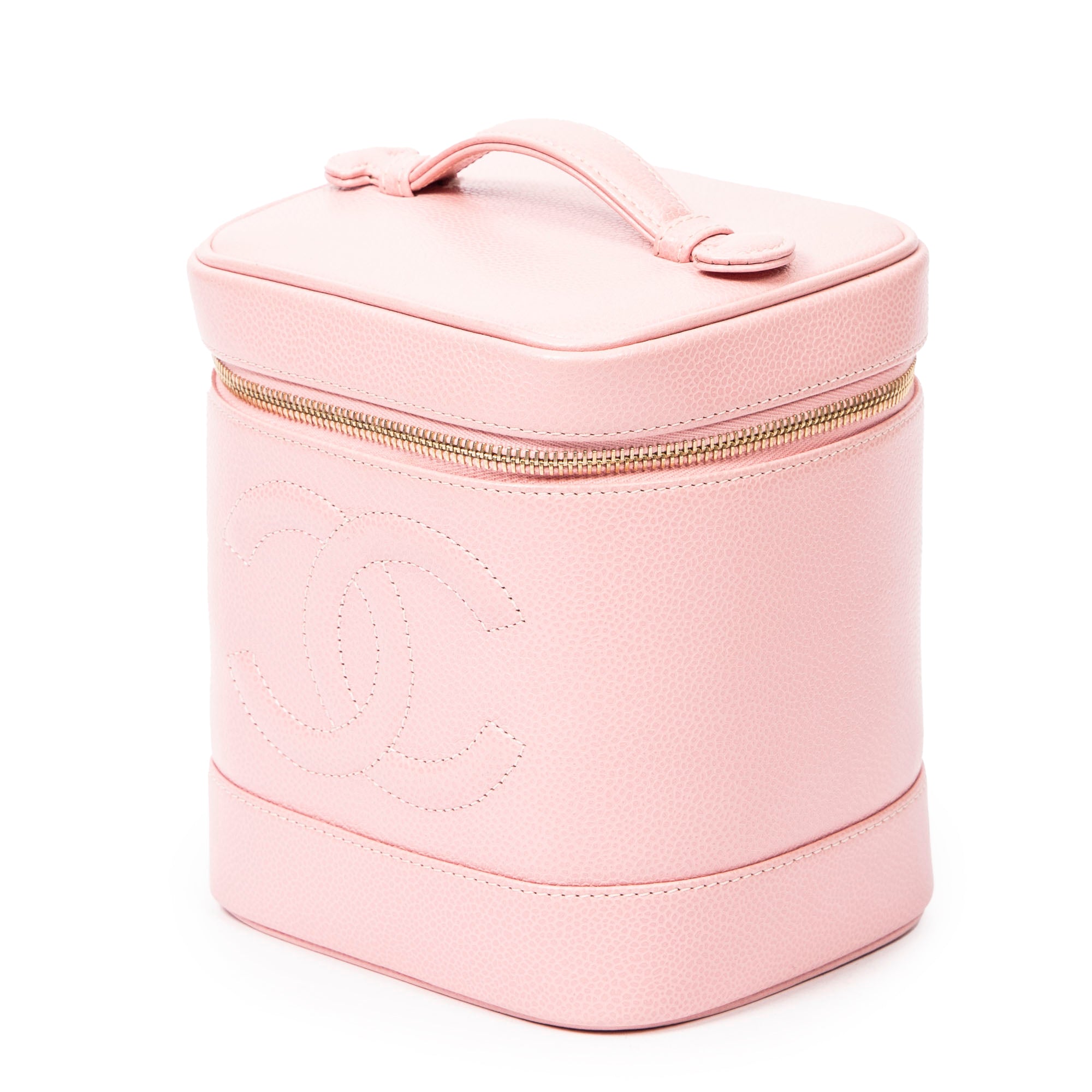Shoulder Bag CC Vanity Case Pink Caviar Leather