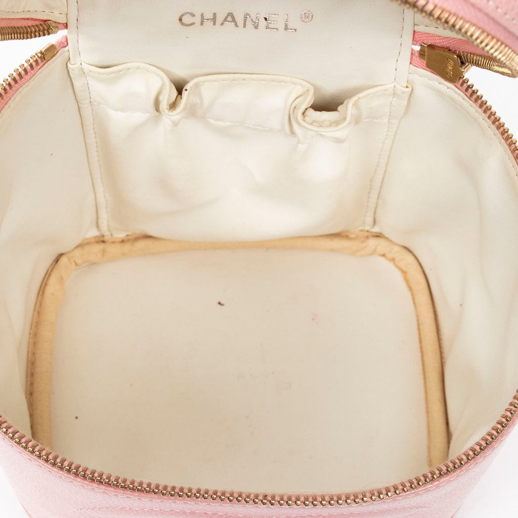 Shoulder Bag CC Vanity Case Pink Caviar Leather