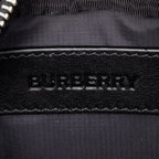 Bolso de hombro Riñonera negra de nailon con logotipo estampado