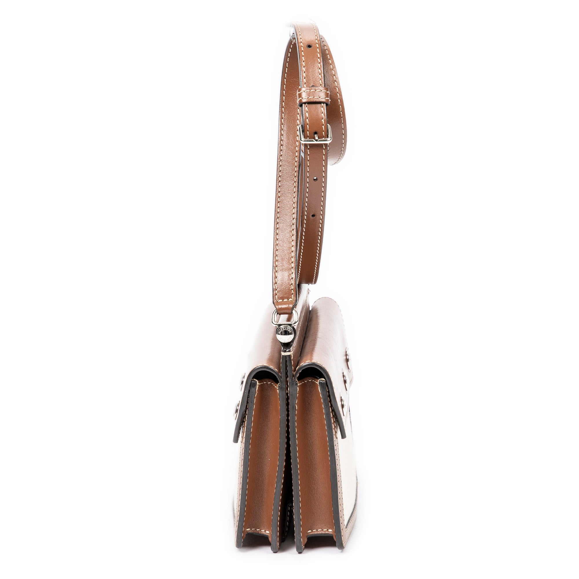 Bolso de hombro mini Horseferry Bag Lona con estampado Horseferry Beige