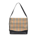 Shoulder Bag Small Vertical Tote Beige Haymarket Check Canvas