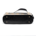 Shoulder Bag Small Vertical Tote Beige Haymarket Check Canvas