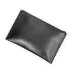 Bolso de mano "Star and Rose" con cremallera, en piel de becerro estampada negra