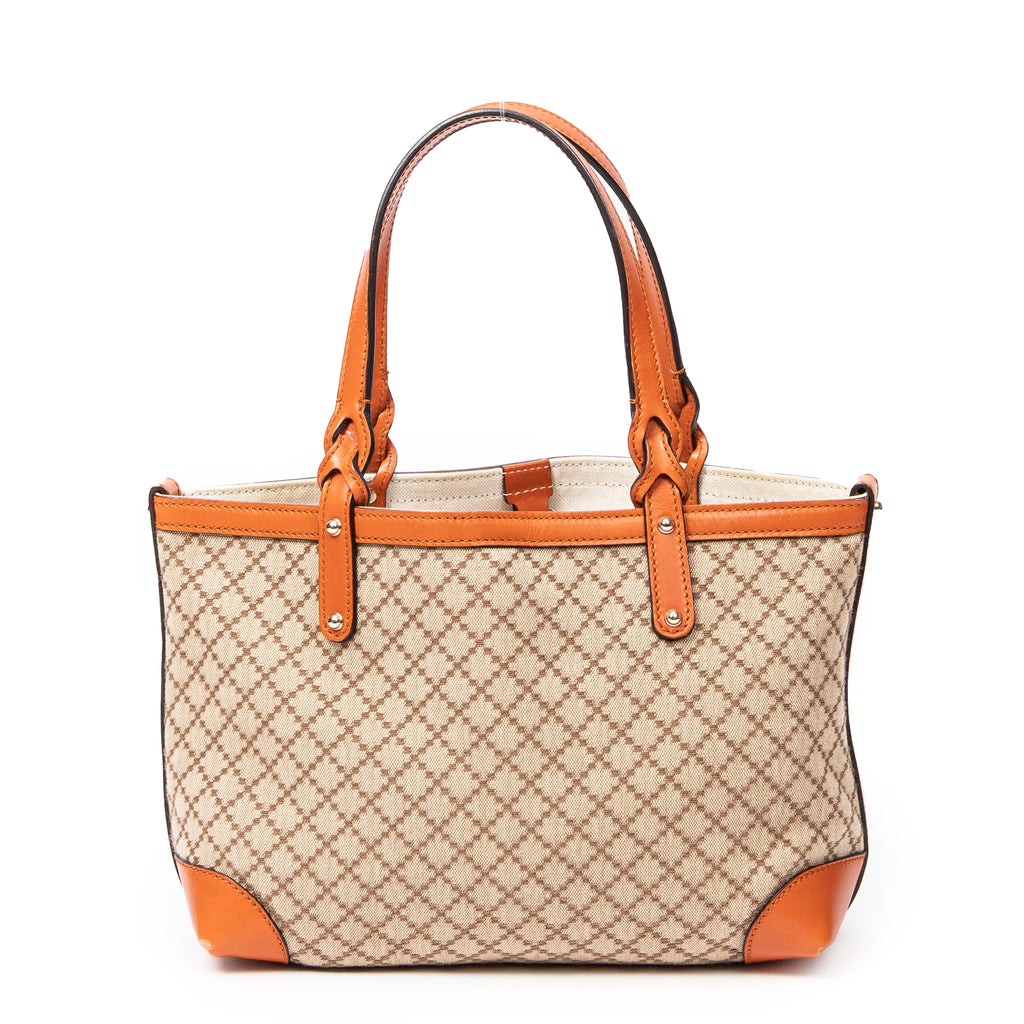 Shoulder Bag Small Craft Tote Beige Diamante Canvas