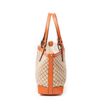 Shoulder Bag Small Craft Tote Beige Diamante Canvas