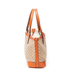 Shoulder Bag Small Craft Tote Beige Diamante Canvas