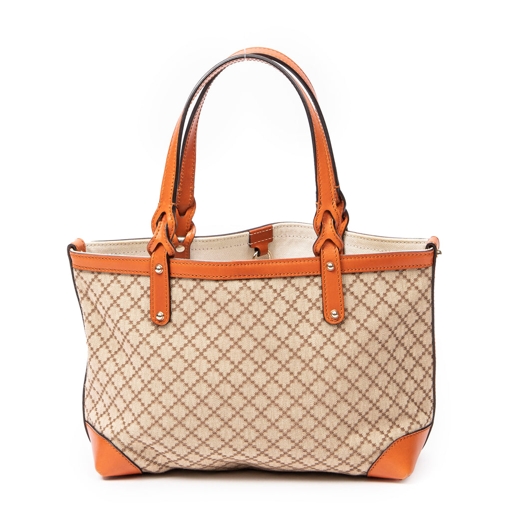Shoulder Bag Small Craft Tote Beige Diamante Canvas