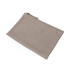Handbag Blackout Zip Clutch Gray Grained Leather
