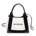 Handbag XS Navy Cabas Ivory Canvas