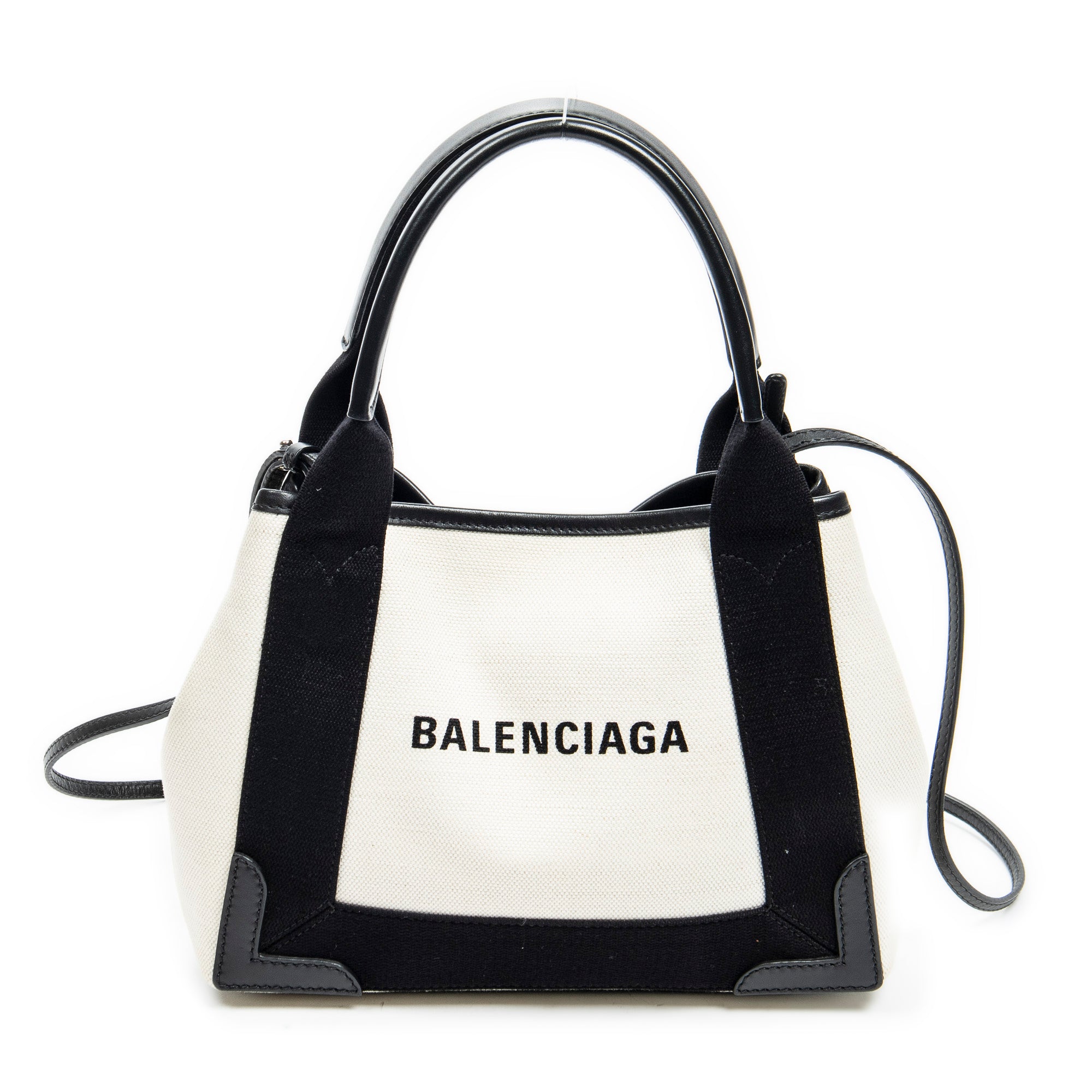 Handbag XS Navy Cabas Ivory Canvas