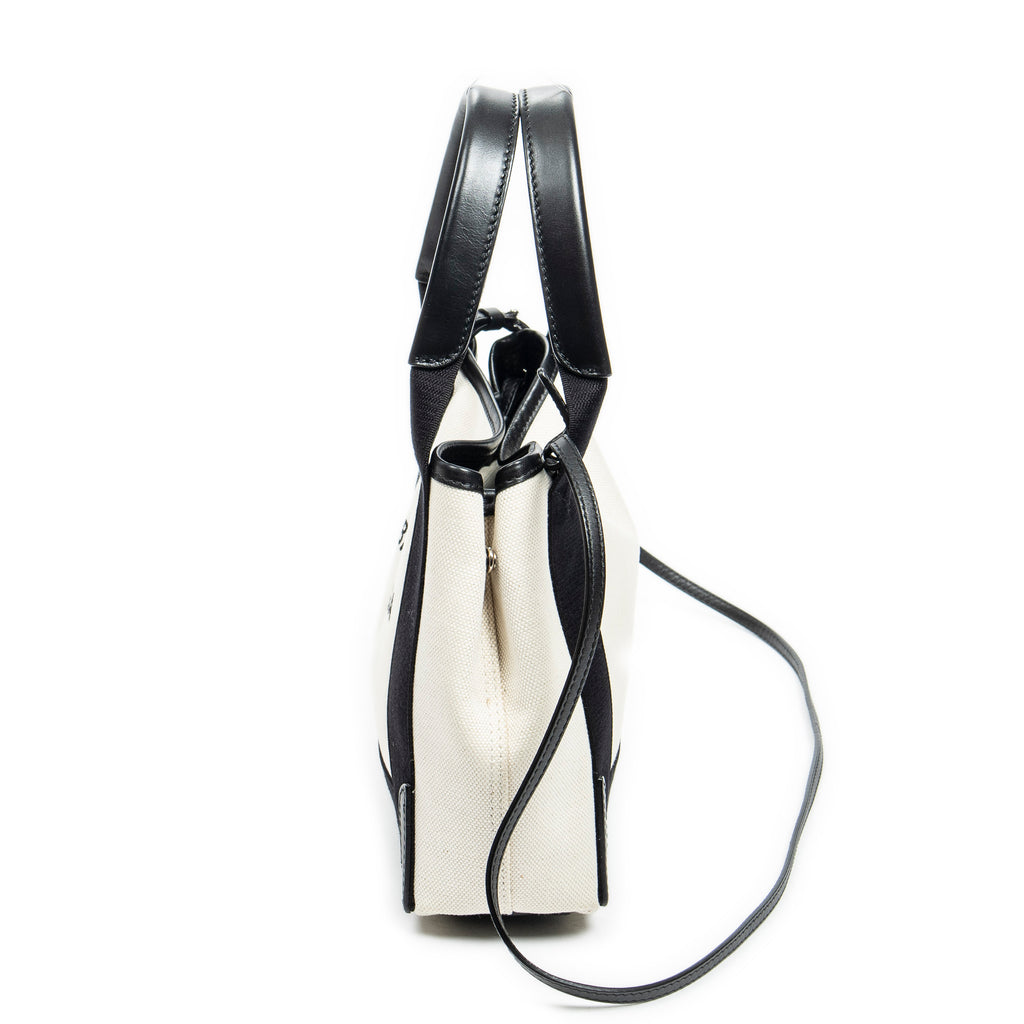 Handbag XS Navy Cabas Ivory Canvas