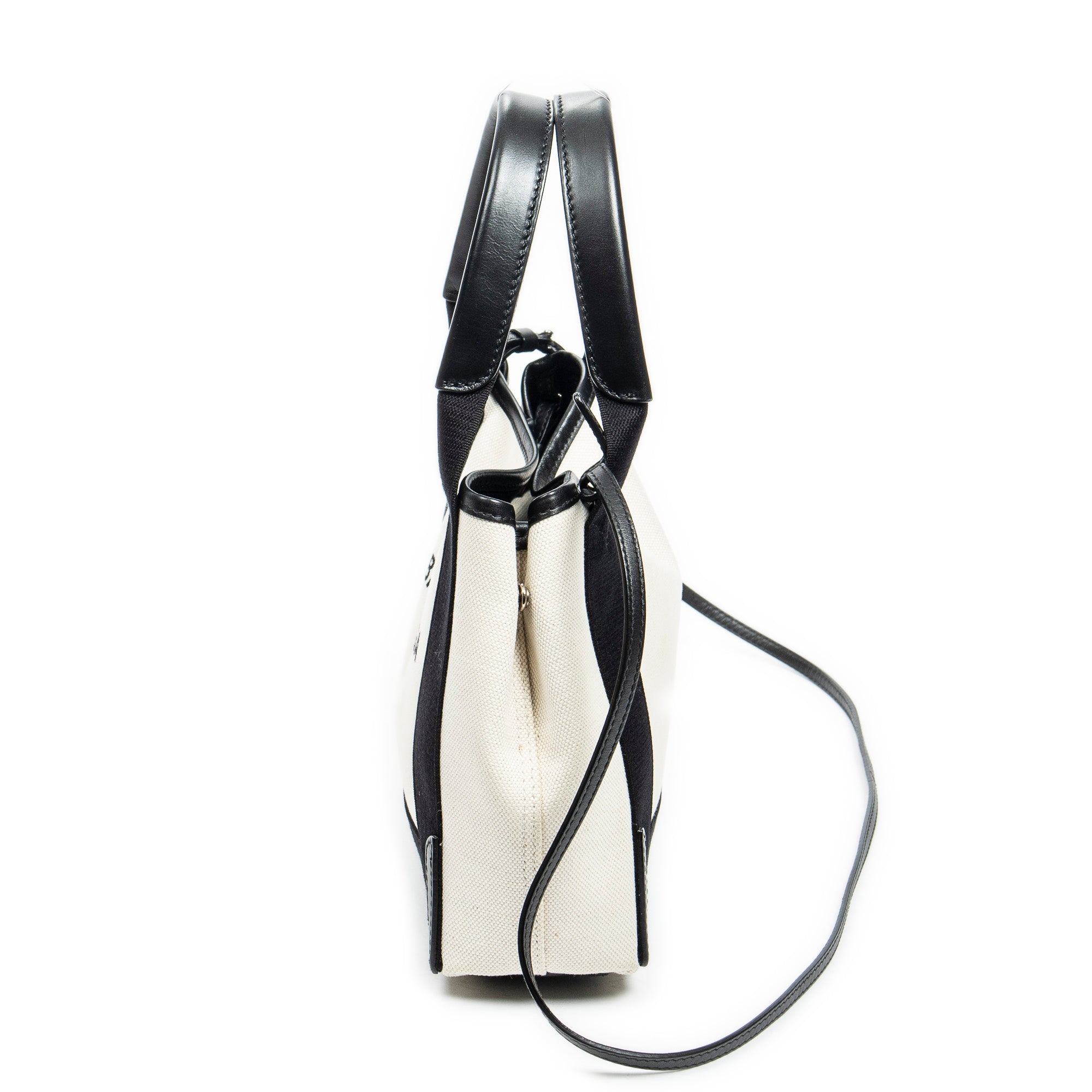 Handbag XS Navy Cabas Ivory Canvas