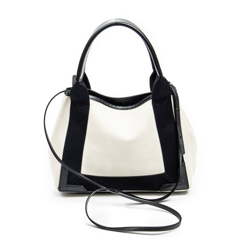 Handbag XS Navy Cabas Ivory Canvas