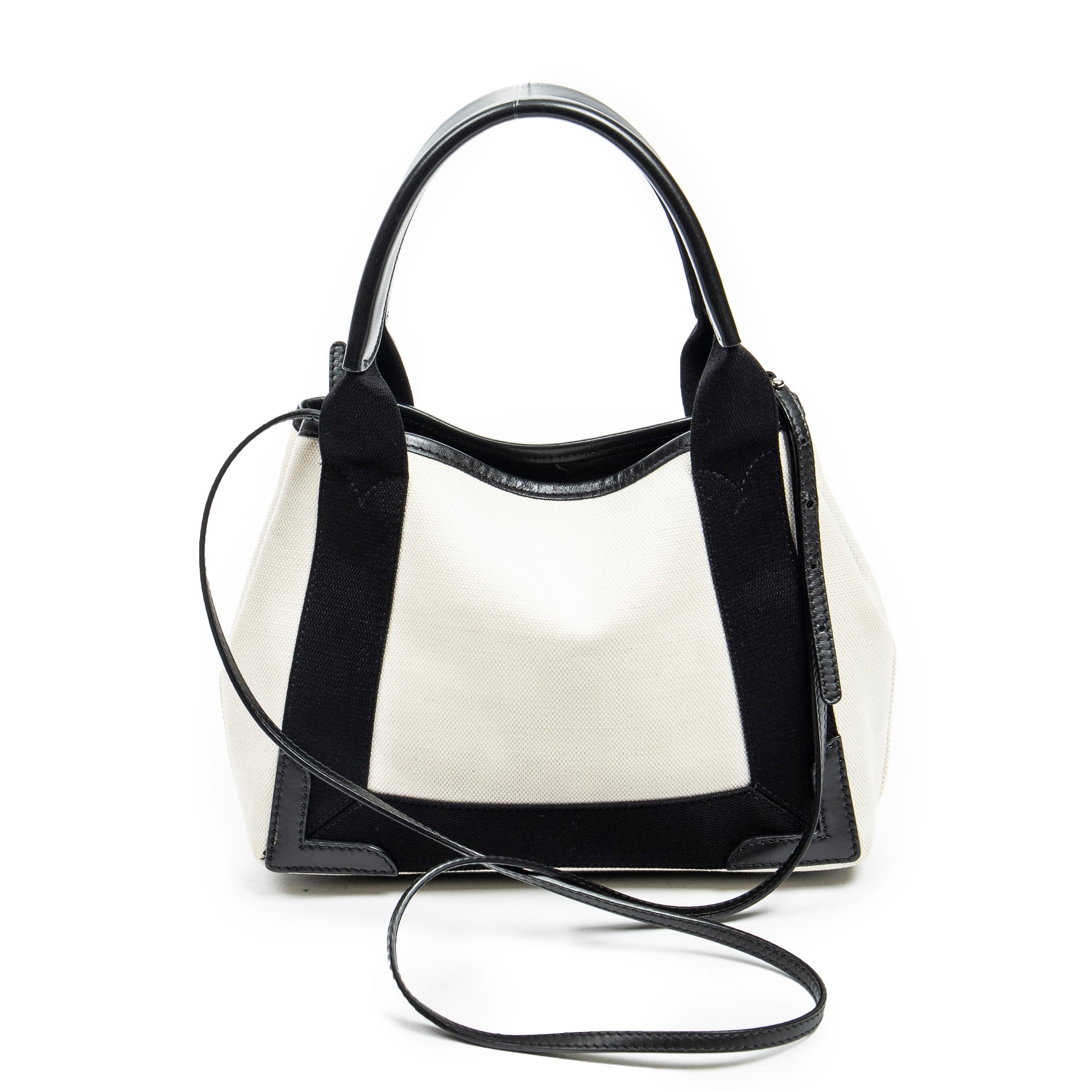 Handbag XS Navy Cabas Ivory Canvas