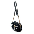 Shoulder Bag GG Mini Marmont Marquise Crystal Shoulder Bag Black Velvet Canvas