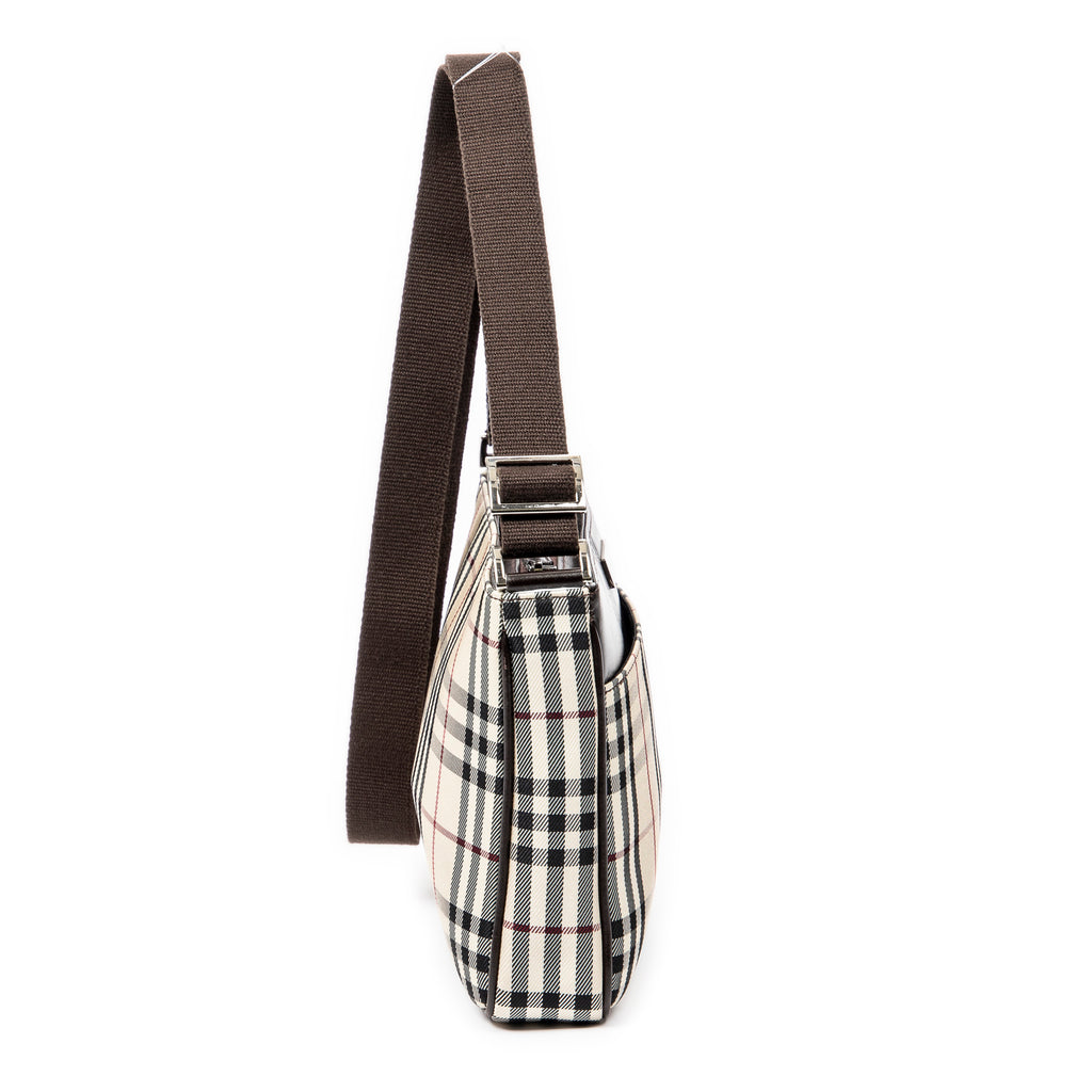 Bandolera con cremallera Lona Nova Check Beige