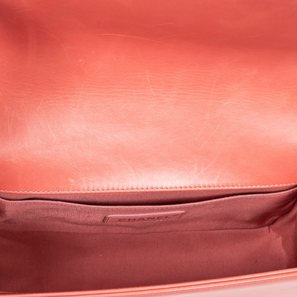 Shoulder Bag Medium Boy Light Pink Shearling Lambskin Leather