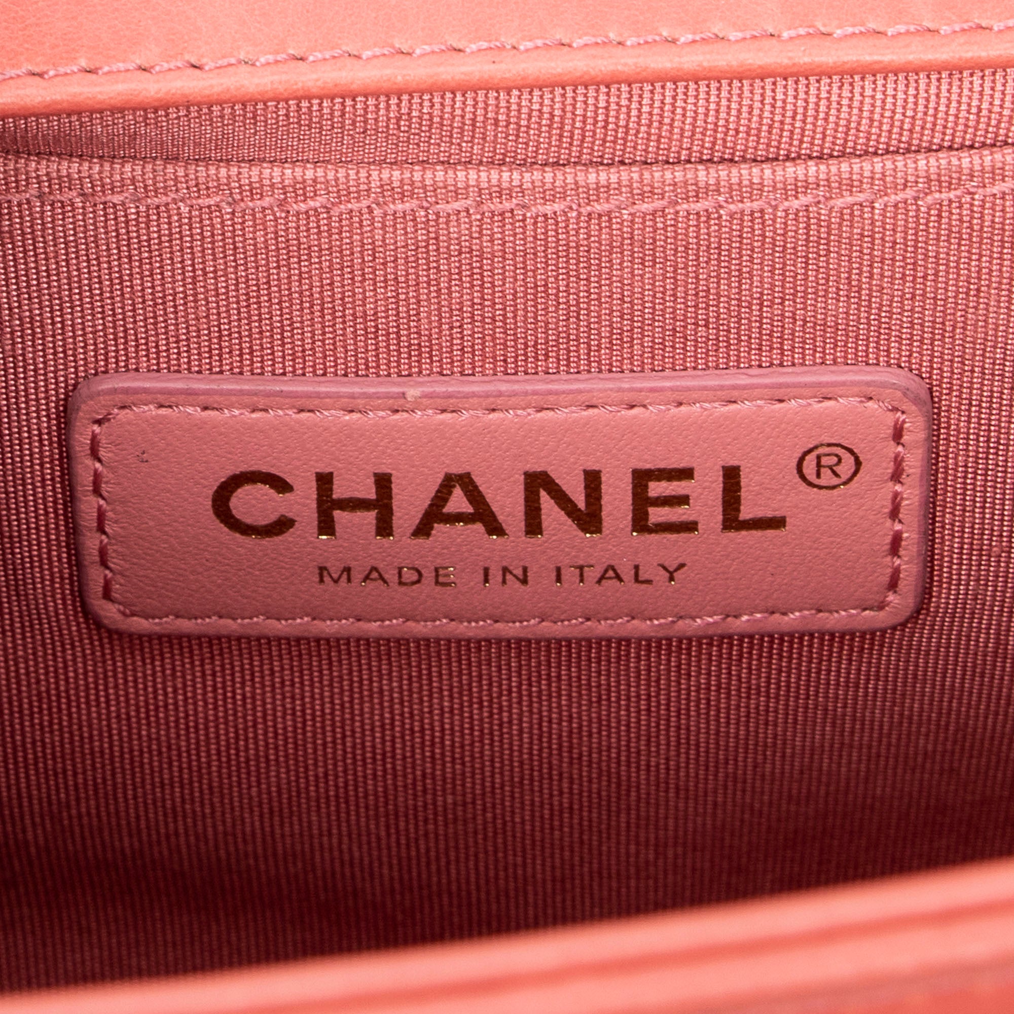 Shoulder Bag Medium Boy Light Pink Shearling Lambskin Leather