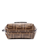 Bolso de mano Fendi x Fila Collab Monedero Zippy Lona recubierta Zucca marrón