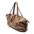 Shoulder Bag Medium Bamboo Bar Tote Brown Grained Leather
