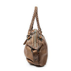 Shoulder Bag Medium Bamboo Bar Tote Brown Grained Leather