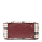 Bolso de mano con bolsillo frontal Boston de lona beige Nova Check