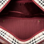 Handbag Front Pocket Boston Beige Nova Check Canvas