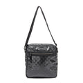 Shoulder Bag Square Zip Messenger Bag Black Guccissima Imprint Coated Canvas