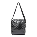 Shoulder Bag Square Zip Messenger Bag Black Guccissima Imprint Coated Canvas