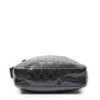 Shoulder Bag Square Zip Messenger Bag Black Guccissima Imprint Coated Canvas
