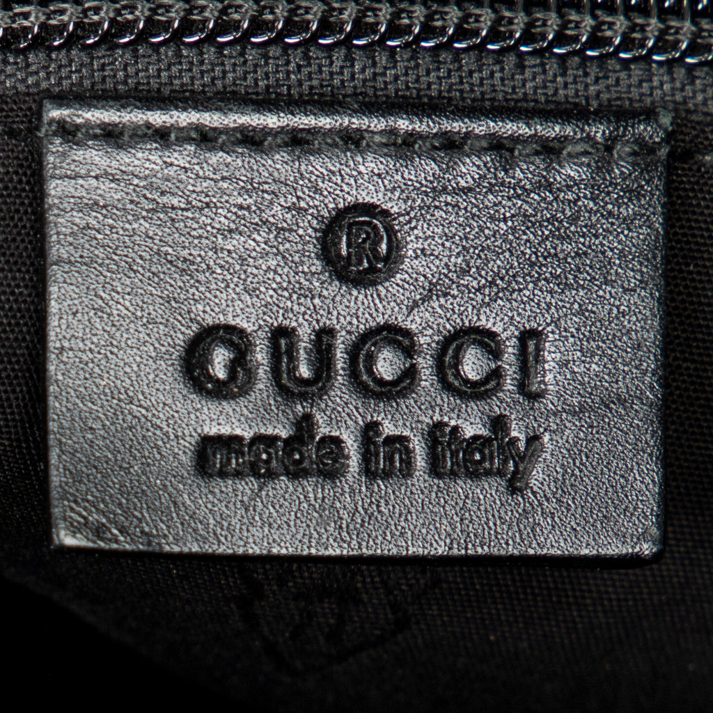 Shoulder Bag Square Zip Messenger Bag Black Guccissima Imprint Coated Canvas