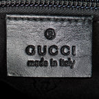 Shoulder Bag Square Zip Messenger Bag Black Guccissima Imprint Coated Canvas