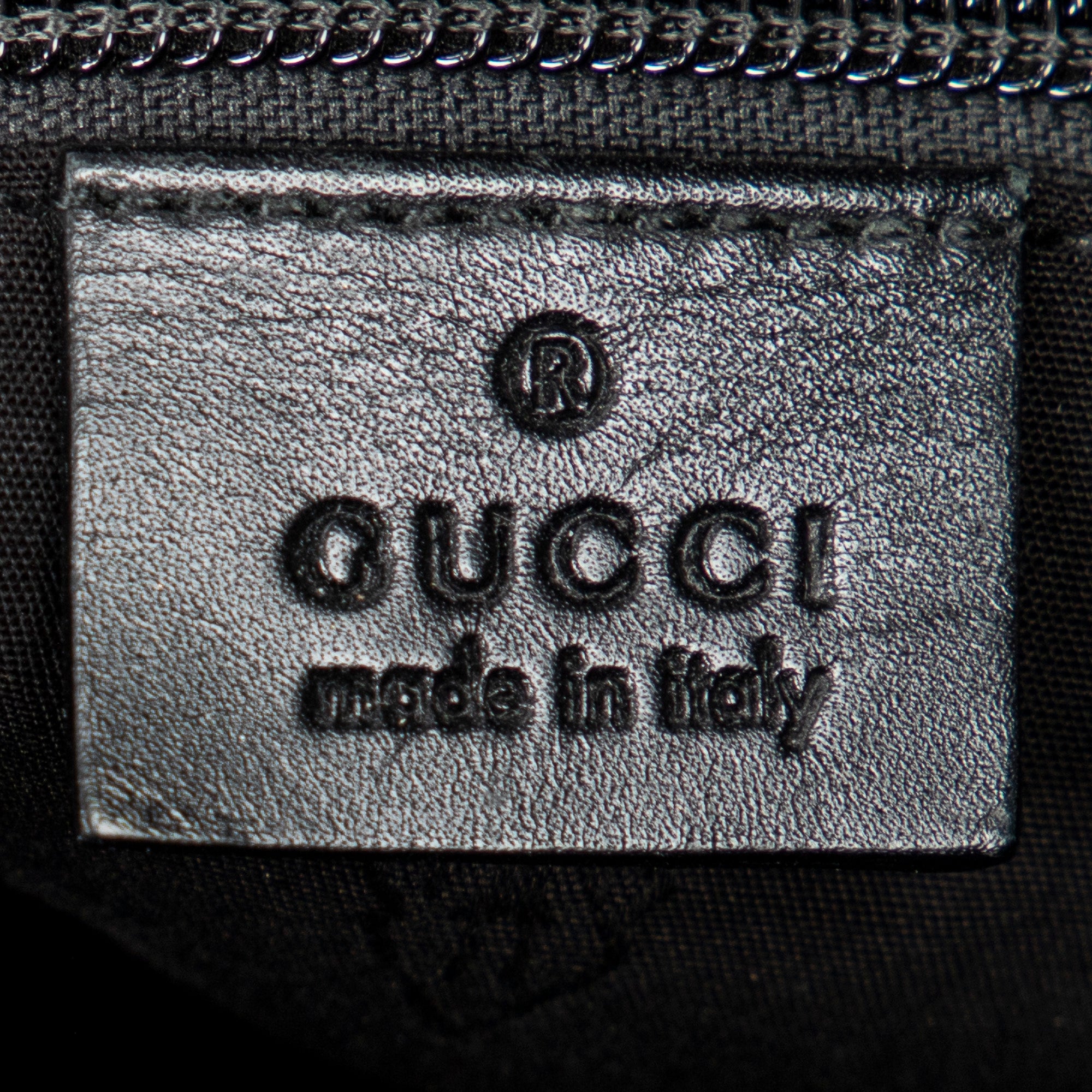 Shoulder Bag Square Zip Messenger Bag Black Guccissima Imprint Coated Canvas