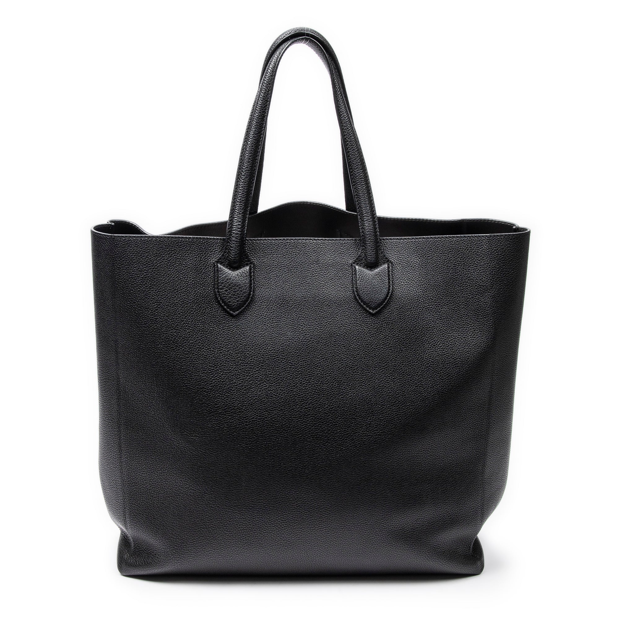 Shoulder Bag Large Kane Logo Tote Black Logo Print Grained Leather