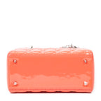 Shoulder Bag Medium Lady Dior Orange Cannage Patent Leather