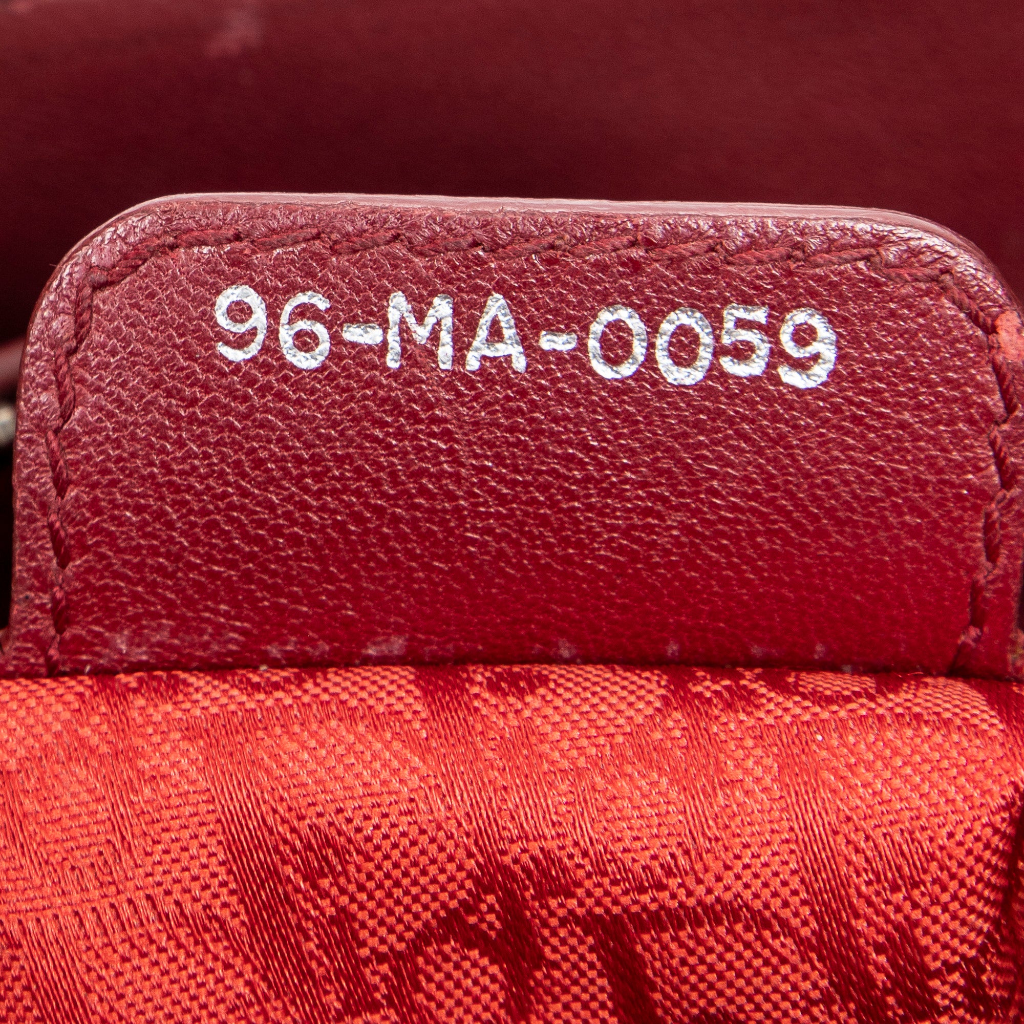Shoulder Bag Medium Lady Dior Dark Red Cannage Calfskin Leather