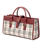 Handbag Rectangular Tote Beige Nova Check Canvas