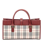 Handbag Rectangular Tote Beige Nova Check Canvas