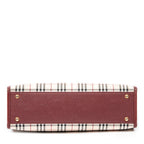 Handbag Rectangular Tote Beige Nova Check Canvas