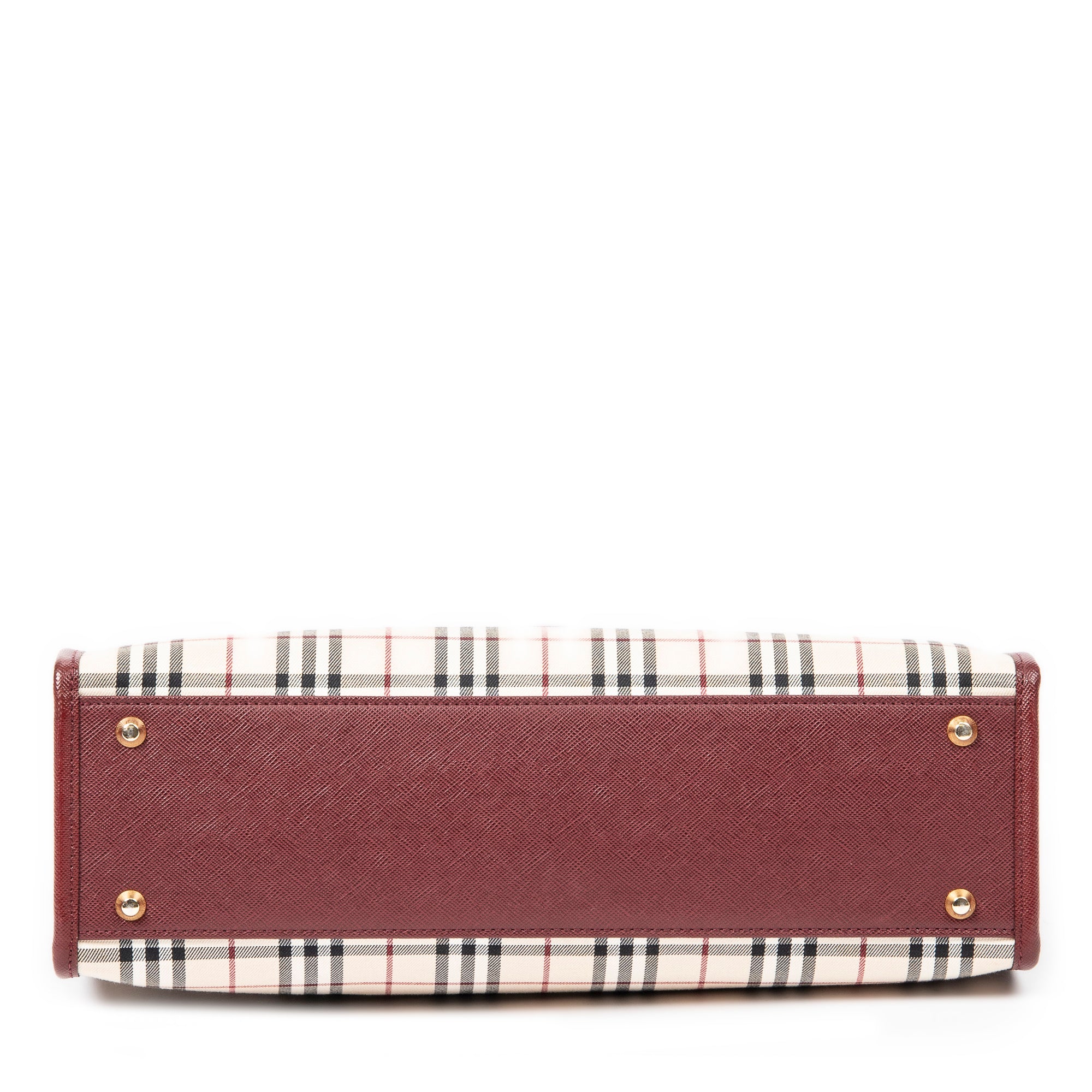 Handbag Rectangular Tote Beige Nova Check Canvas