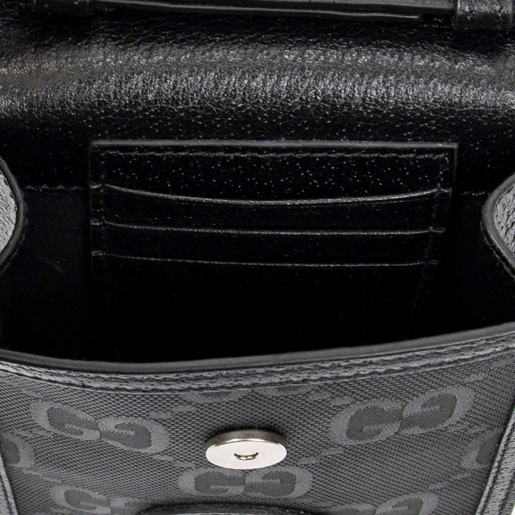 Shoulder Bag Off the Grid Mini Crossbody Black Jumbo GG Nylon Canvas