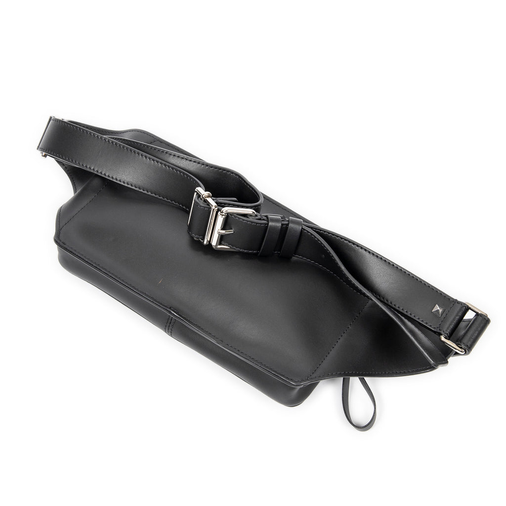 Shoulder Bag Flowersity Belt Bag Black Flowersity Print Leather