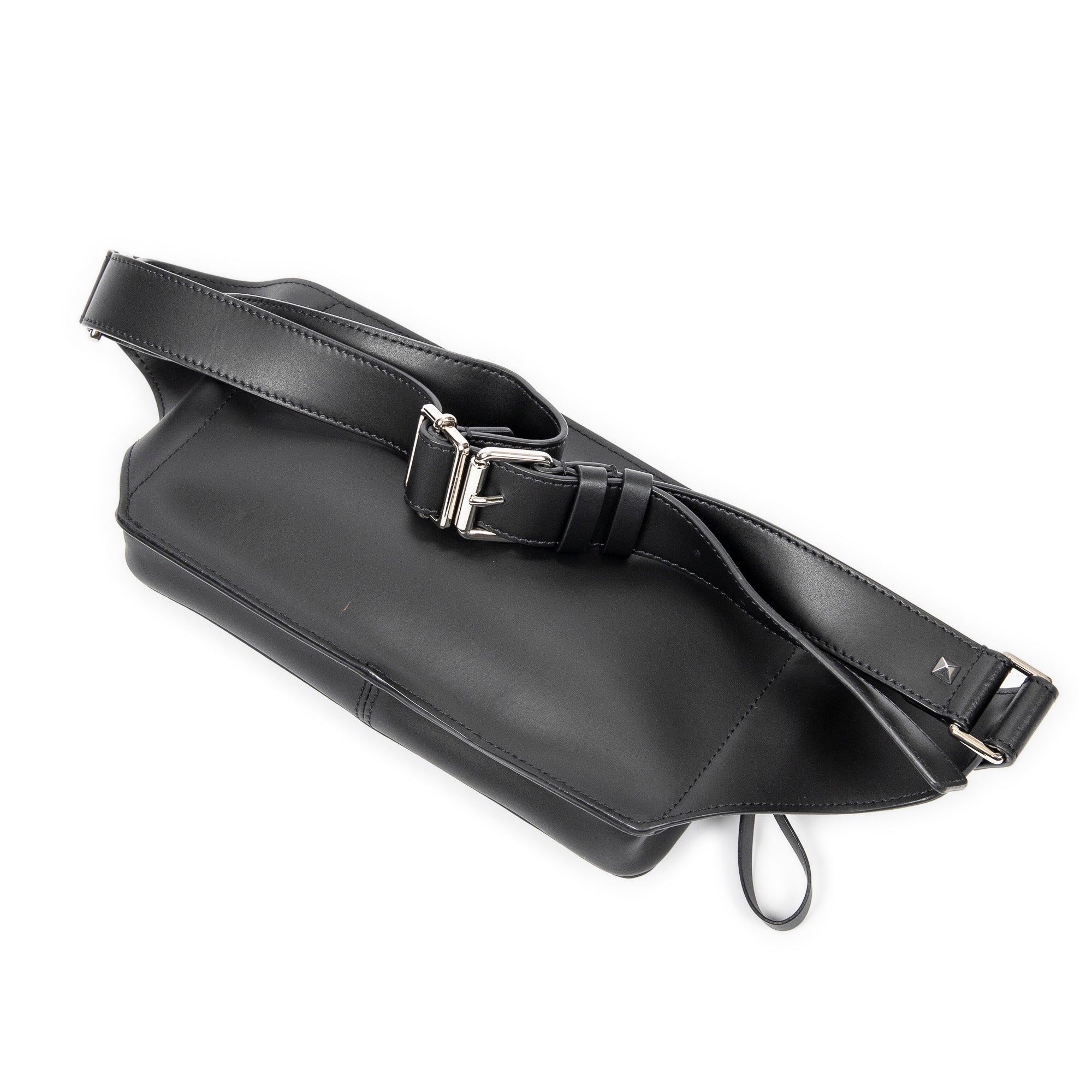 Shoulder Bag Flowersity Belt Bag Black Flowersity Print Leather