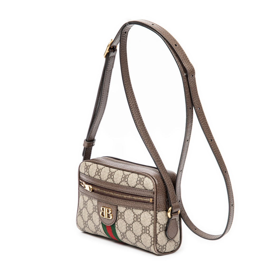 Shoulder Bag Ltd. Ed. 1961 Gucci x Balenciaga The Hacker Project Camera Bag Brown BB Supreme Coated Canvas