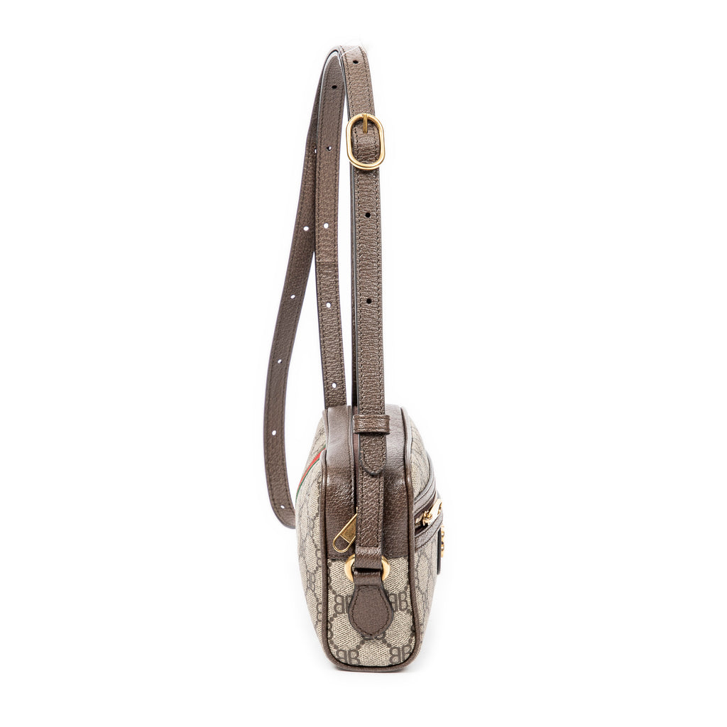 Shoulder Bag Ltd. Ed. 1961 Gucci x Balenciaga The Hacker Project Camera Bag Brown BB Supreme Coated Canvas