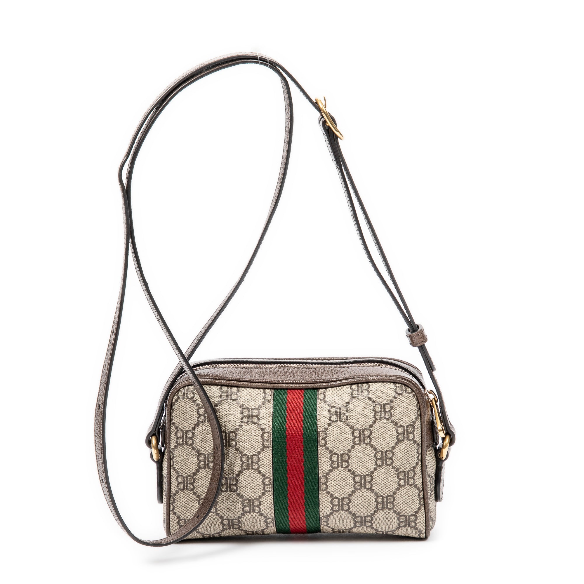 Shoulder Bag Ltd. Ed. 1961 Gucci x Balenciaga The Hacker Project Camera Bag Brown BB Supreme Coated Canvas