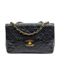 Shoulder Bag Classic Maxi Jumbo XL Flap Black Quilted Lambskin Leather