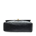 Shoulder Bag Classic Maxi Jumbo XL Flap Black Quilted Lambskin Leather