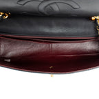 Shoulder Bag Classic Maxi Jumbo XL Flap Black Quilted Lambskin Leather