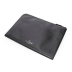 Handbag VLTN Studs Document Case Black Logo Print Smooth Leather